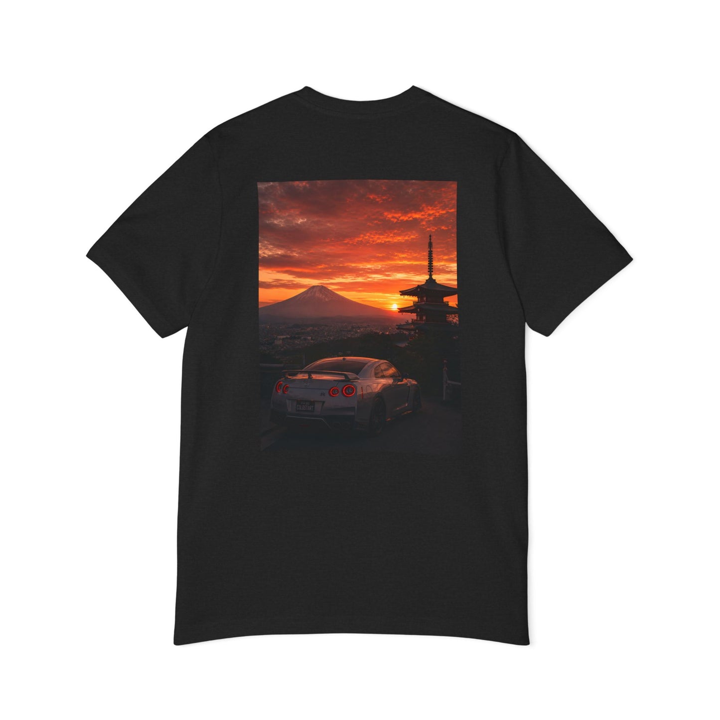 JDM Sunset Skyline T-Shirt — Twin Turbo V6 Car Photo Tee