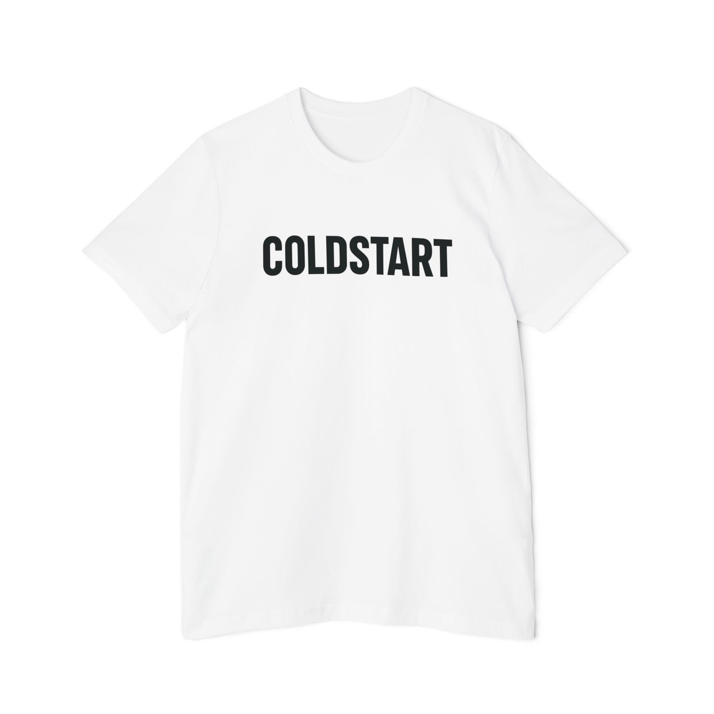 Coldstart T-Shirt — Minimal Text Graphic Tee