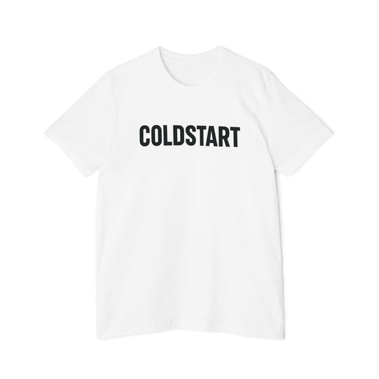 Coldstart T-Shirt — Minimal Text Graphic Tee