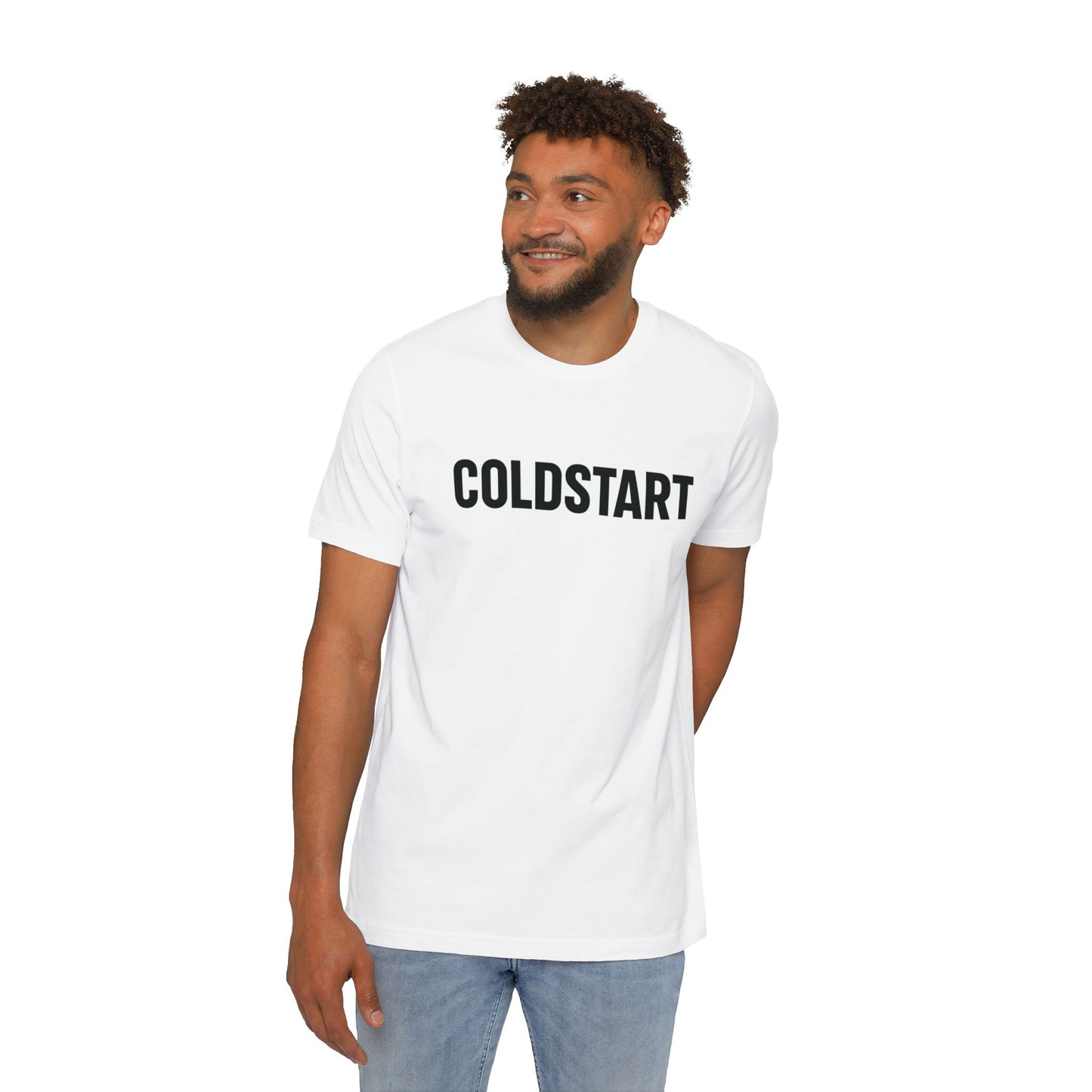 Coldstart T-Shirt — Minimal Text Graphic Tee